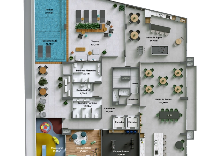 Áreas de Lazer (Planta Cobertura)