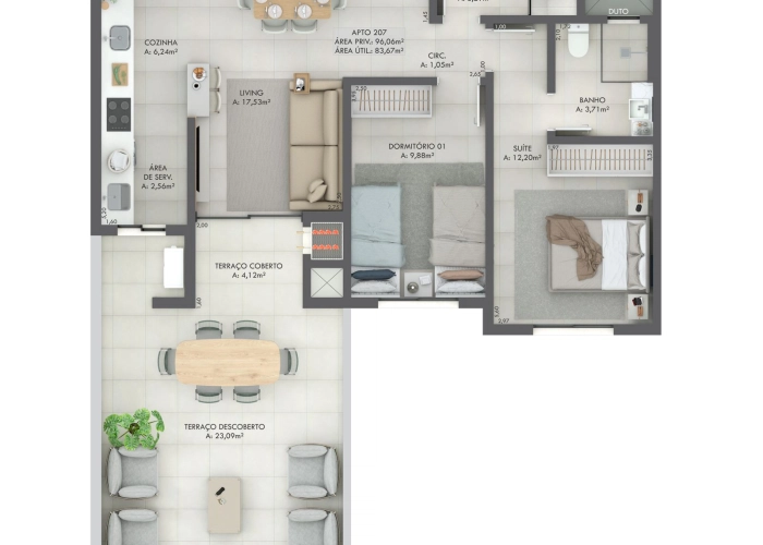 Apartamento (Planta Garden)