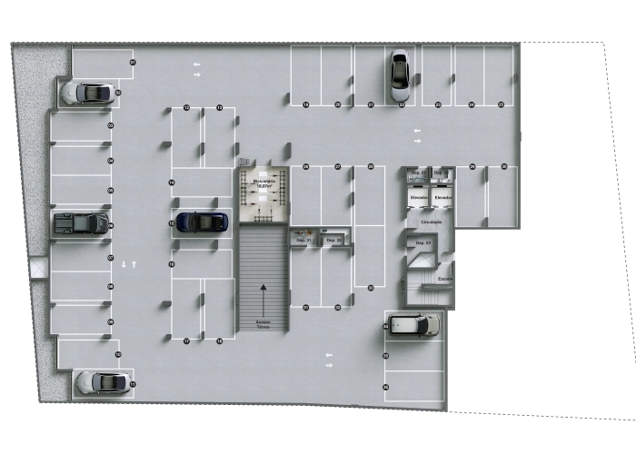 Garagens (Planta Subsolo)