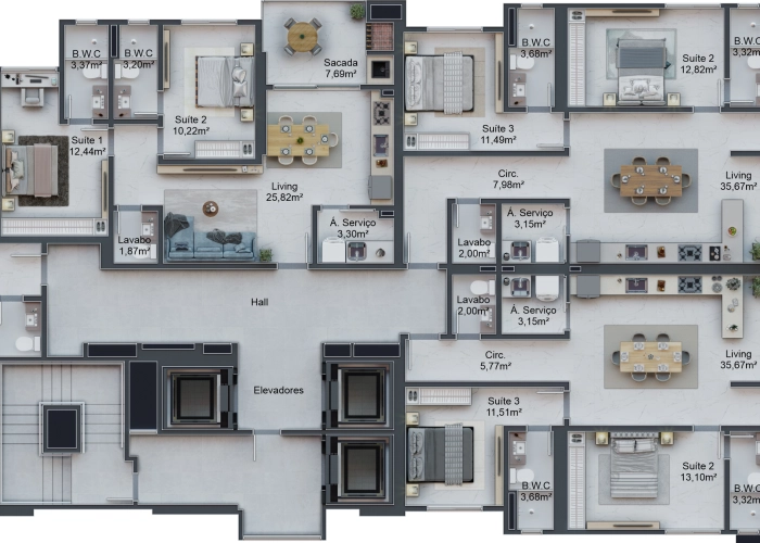 Apartamento (Planta andar tipo)