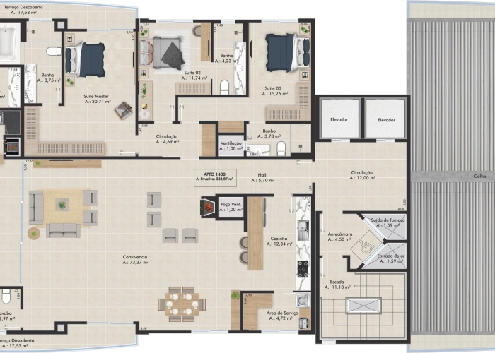 Apartamento (Duplex Superior)