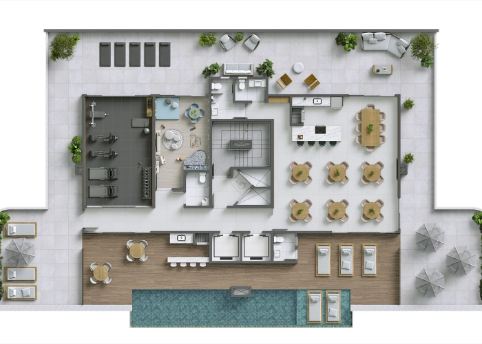 Áreas de Lazer (Planta Cobertura)