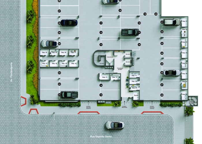 Garagens (Planta Subsolo)