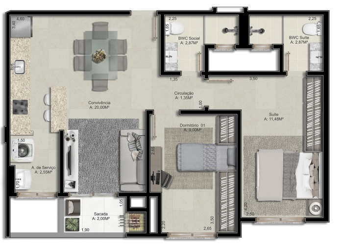 Apartamento (Planta 04 e 06)