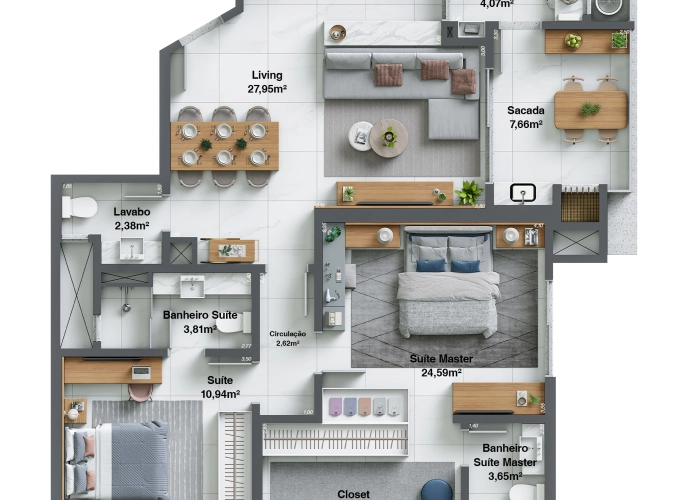Apartamento (Opção com alteração de planta)