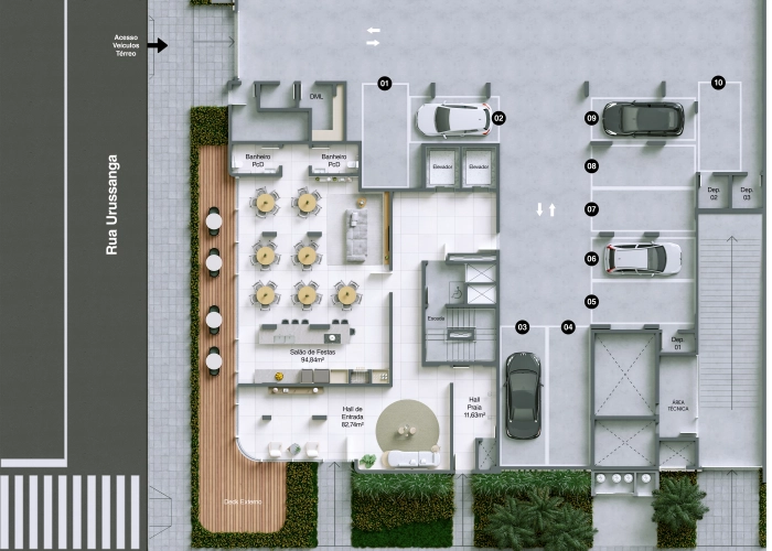 Garagens (Planta Térrea)