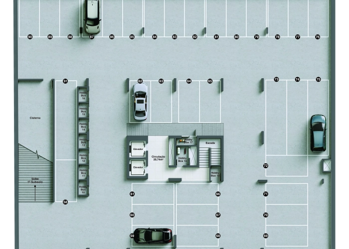 Planta Garagem (Subsolo 02)