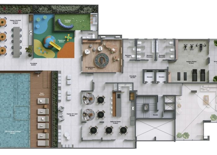 Áreas de Lazer (Planta Térrea)
