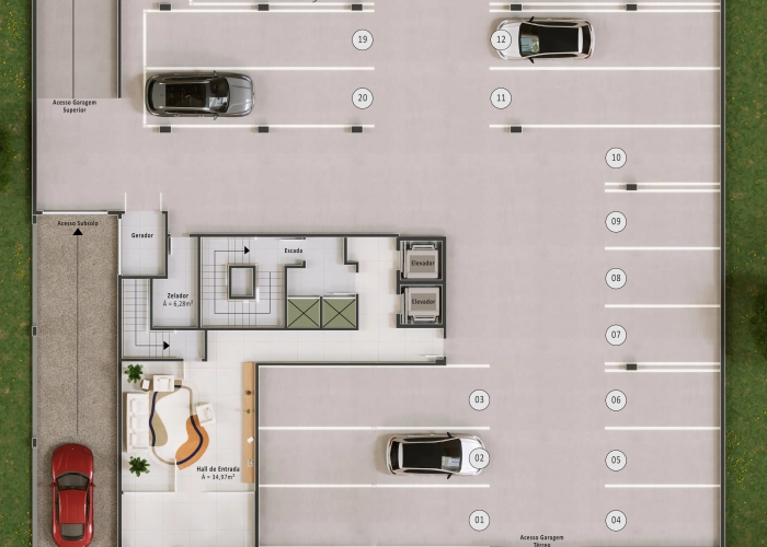 Garagens (Planta T&eacute;rrea)