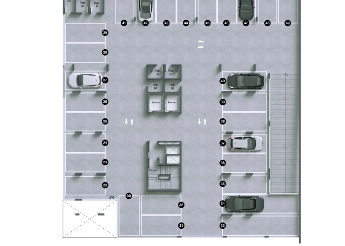 Garagens (Planta Subsolo)