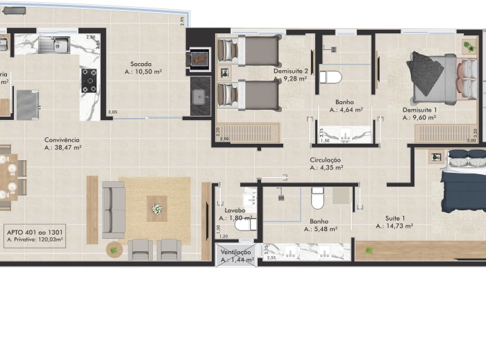 Apartamento (Planta 01)