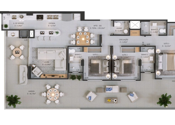 Apartamento (Planta Garden)