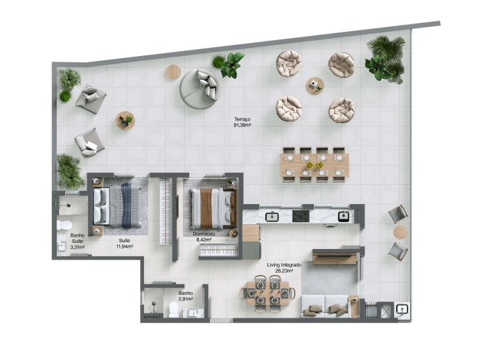 Apartamento (Planta Garden 01)