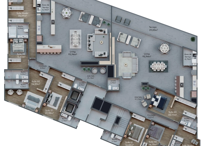 Apartamento (Planta Andar Cobertura)