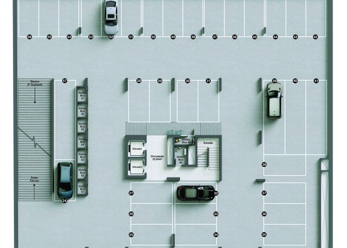 Planta Garagem (Subsolo 01)