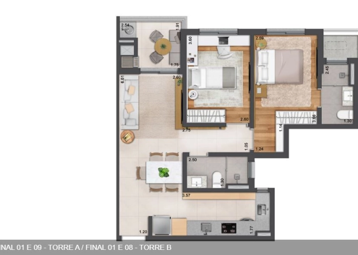 Apartamento (Planta 01,09)