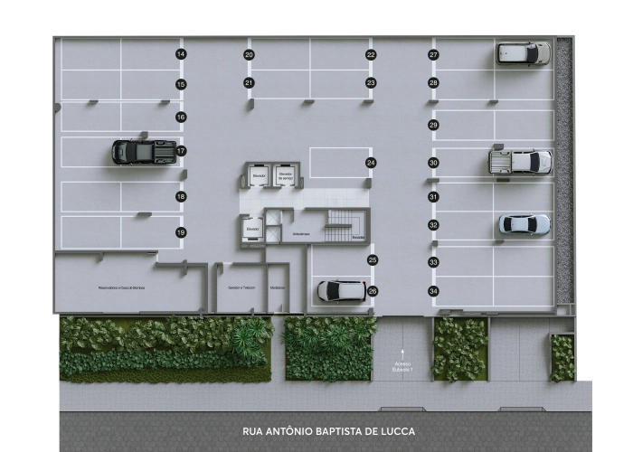 Garagens (Planta Subsolo 01)