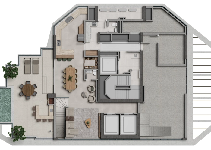 Apartamento (Planta Cobertura Superior)