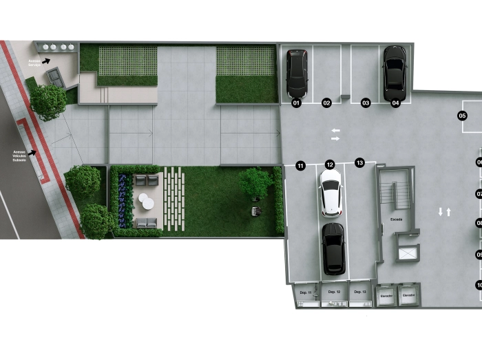 Garagens (Planta Subsolo)