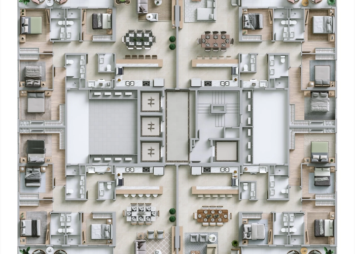 Apartamentos (Planta Andar 01)