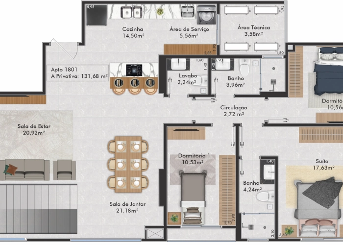 Apartamento (Duplex Inferior)
