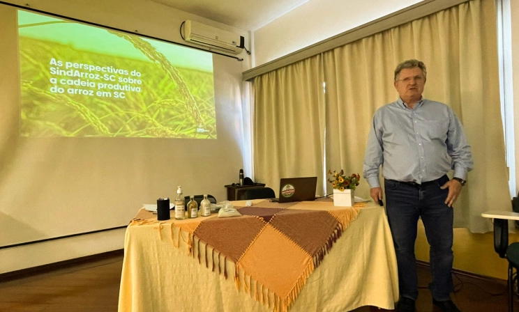 SindArroz-SC fala sobre cadeia produtiva do grão em evento da Epagri