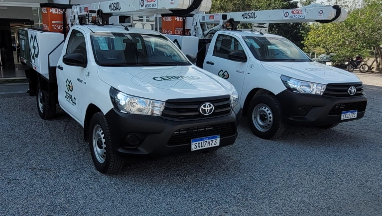 Novas caminhonetes Hilux integram a renovação da frota da Cerpalo