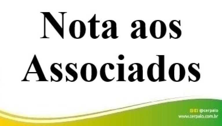 Nota aos Associados.
