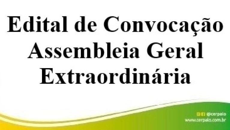 Edital de convocação para Assembleia Geral Extraordinária