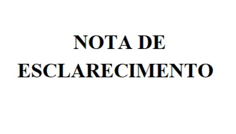 NOTA DE ESCLARECIMENTO