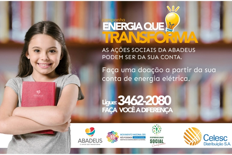 Consumidor pode fazer doa&ccedil;&otilde;es para ABADEUS por meio da conta de energia el&eacute;trica