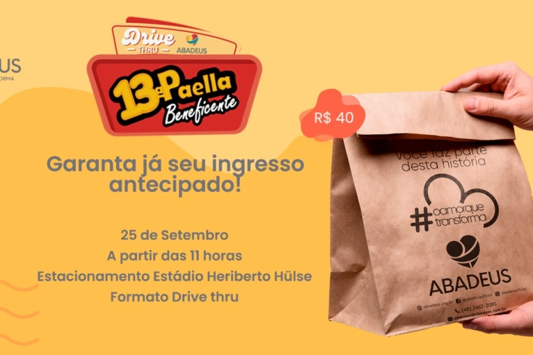 Abadeus inicia venda de ingressos para a sua 13&ordf; Paella Beneficente