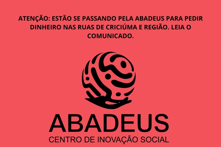 Abadeus alerta para tentativa de golpe com falso pedido de doa&ccedil;&otilde;es