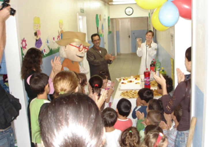 Muita festa no aniversario de um ano da biblioteca professor Fortulino