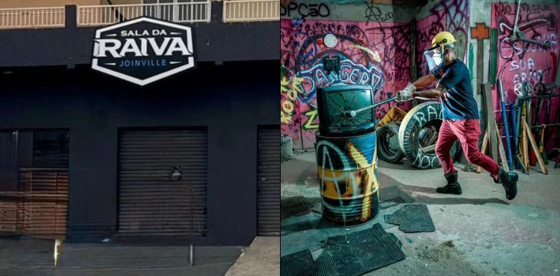 Joinville ganha primeira &ldquo;Sala da Raiva&rdquo; para quem quer aliviar o estresse quebrando objetos
