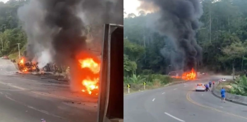 V&Iacute;DEO - Idosos de grupo de dan&ccedil;a morrem em grave acidente na BR-280, em Corup&aacute;