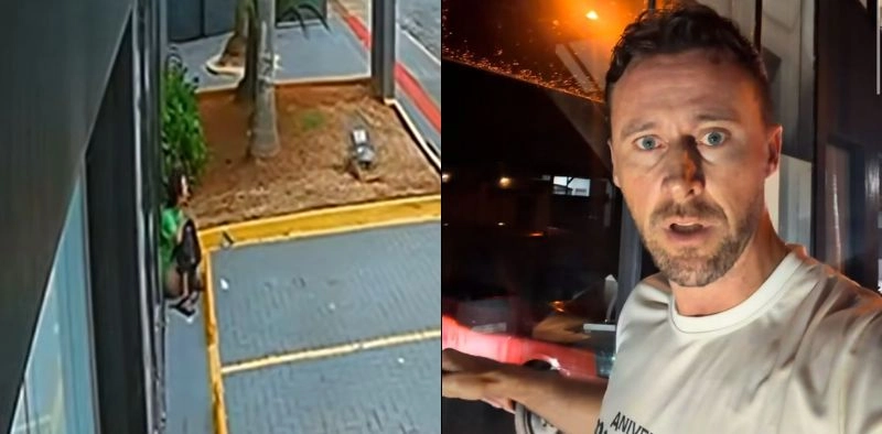 V&Iacute;DEO - Deputado relata indigna&ccedil;&atilde;o ap&oacute;s homem defecar na cal&ccedil;ada de com&eacute;rcio em Joinville