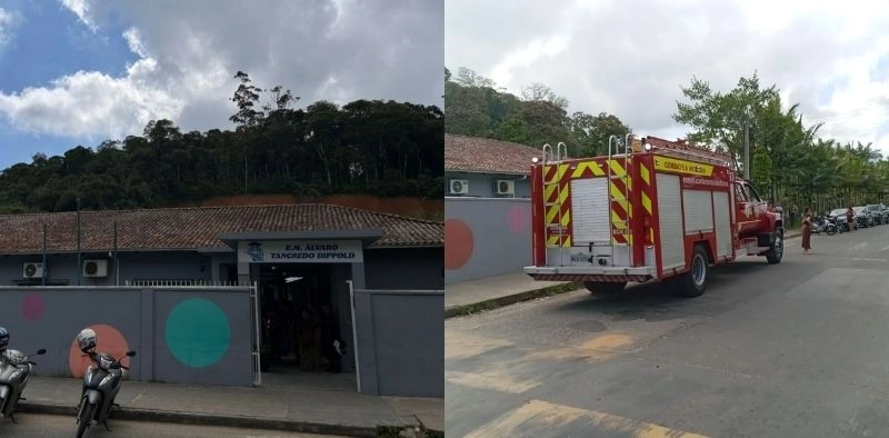 Alunos s&atilde;o retirados &agrave;s pressas ap&oacute;s problema com g&aacute;s em escola de S&atilde;o Francisco do Sul