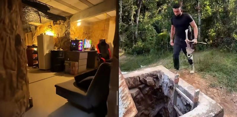 Influenciador de Joinville gasta cerca de R$ 100 mil e constr&oacute;i bunker para &ldquo;cen&aacute;rio apocal&iacute;ptico