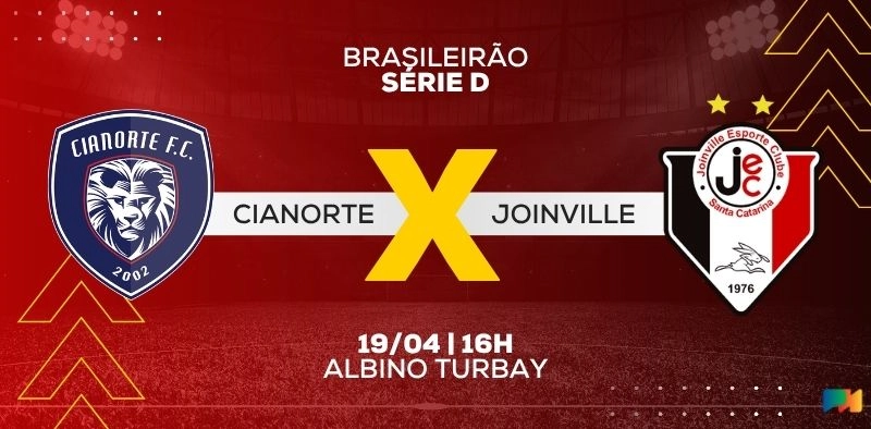 Cianorte x Joinville: veja prov&aacute;veis escala&ccedil;&otilde;es e onde assistir ao vivo o jogo da S&eacute;rie D