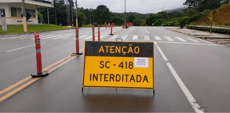 Trecho da Serra Dona Francisca ser&aacute; interditado por 10 horas nesta quarta-feira