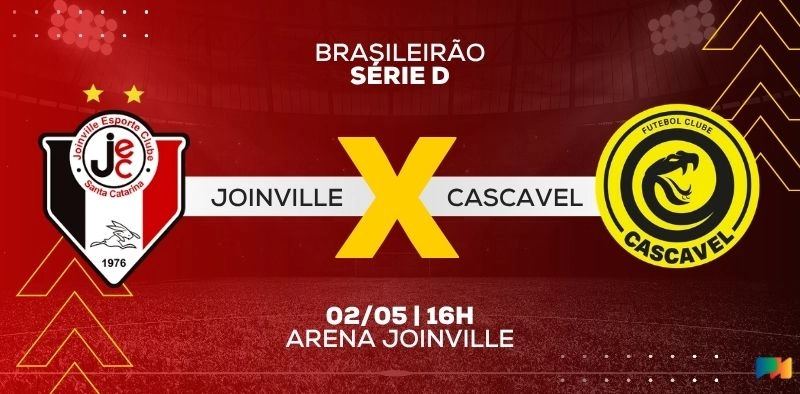 Joinville x Cascavel: veja prov&aacute;veis escala&ccedil;&otilde;es e onde assistir ao vivo o jogo da S&eacute;rie D