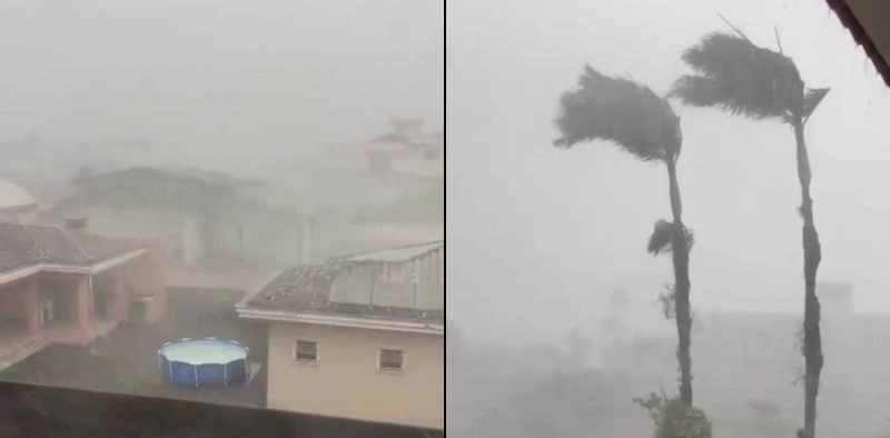 V&Iacute;DEO - For&ccedil;a do vento assusta moradores de Joinville durante temporal desta sexta-feira