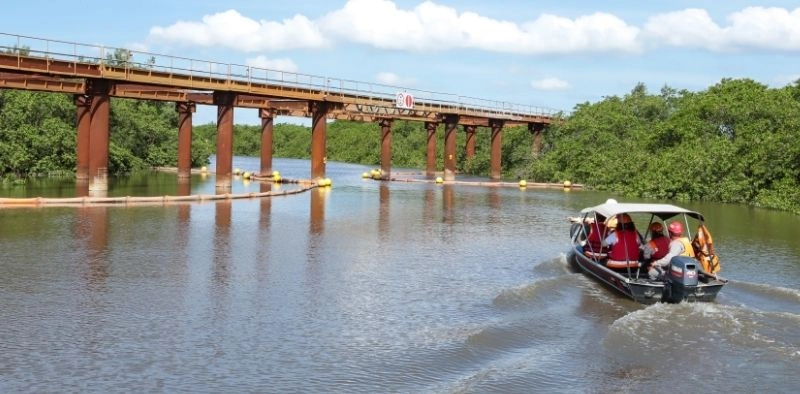 Vereadores vistoriam obra da Ponte Joinville, que chega a 50% de execu&ccedil;&atilde;o