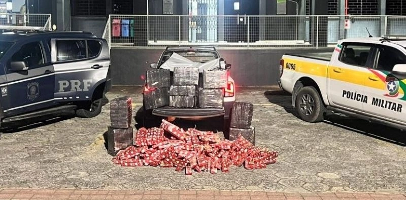 V&Iacute;DEO- Cheiro forte revela carga de mais de 330 kg maconha em picape em Campo Alegre