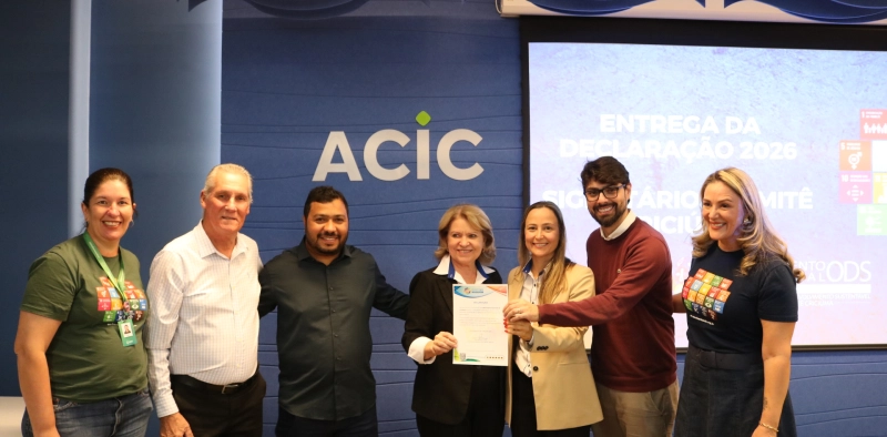 Acic recebe Declara&ccedil;&atilde;o de Signat&aacute;ria do Movimento ODS 2026