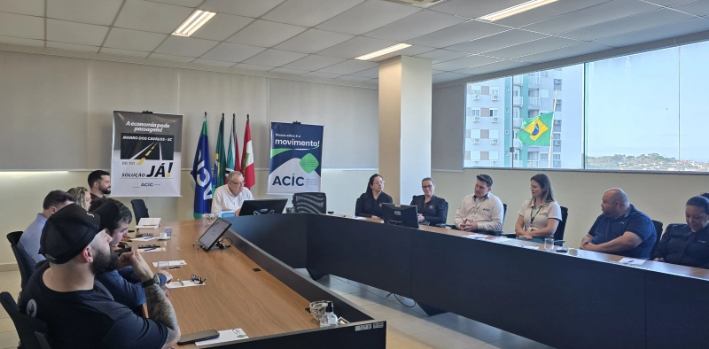 Associados da Acic têm encontro com o presidente Franke Hobold