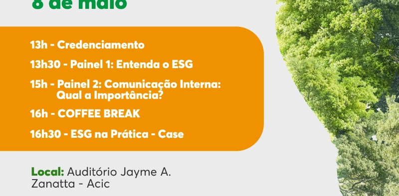 Núcleo de Sustentabilidade da Acic promove workshop sobre ESG