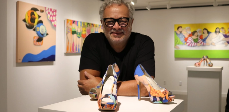 Tra&ccedil;os do artista Dudu Rodrigues encantam o p&uacute;blico no Cultura Acic