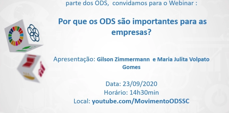 Webinar debate a import&acirc;ncia dos ODS para as empresas